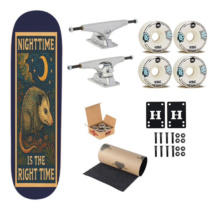 Nighttime Theme Skateboard Complete Board 8.0" X 31.75"