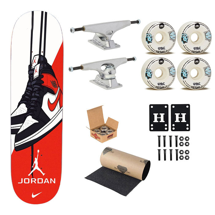 Nike Air Jordan Sneakers Skateboard Complete Board 8.0" X 31.75"