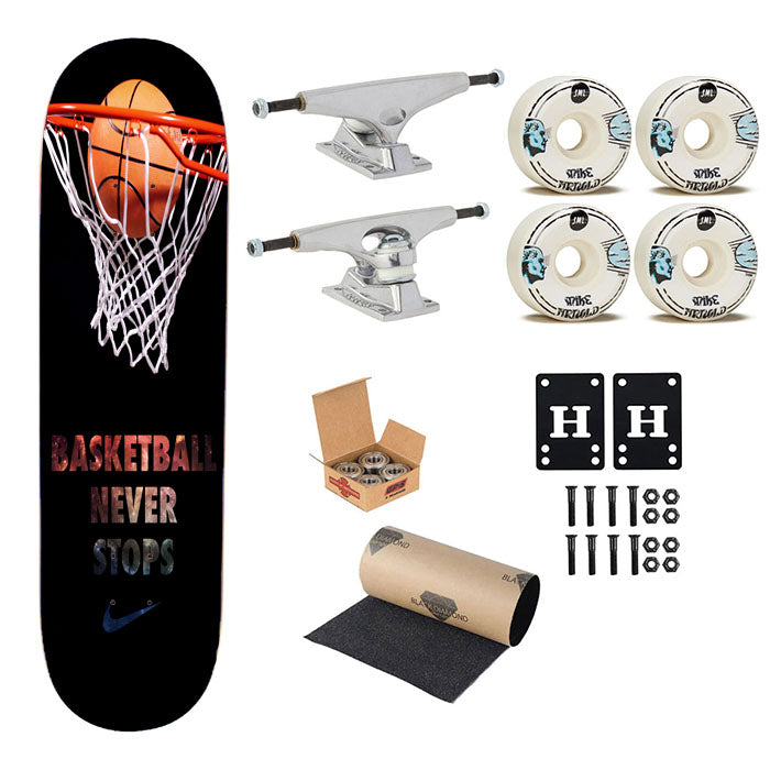 Nike Basketball Never Stop Skateboard Complete Board 8.0" X 31.75"