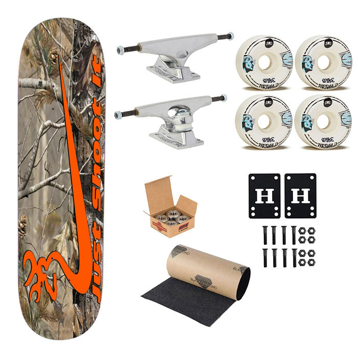 Nike Browning Just Shoot It Skateboard Complete Board 8.0" X 31.75"