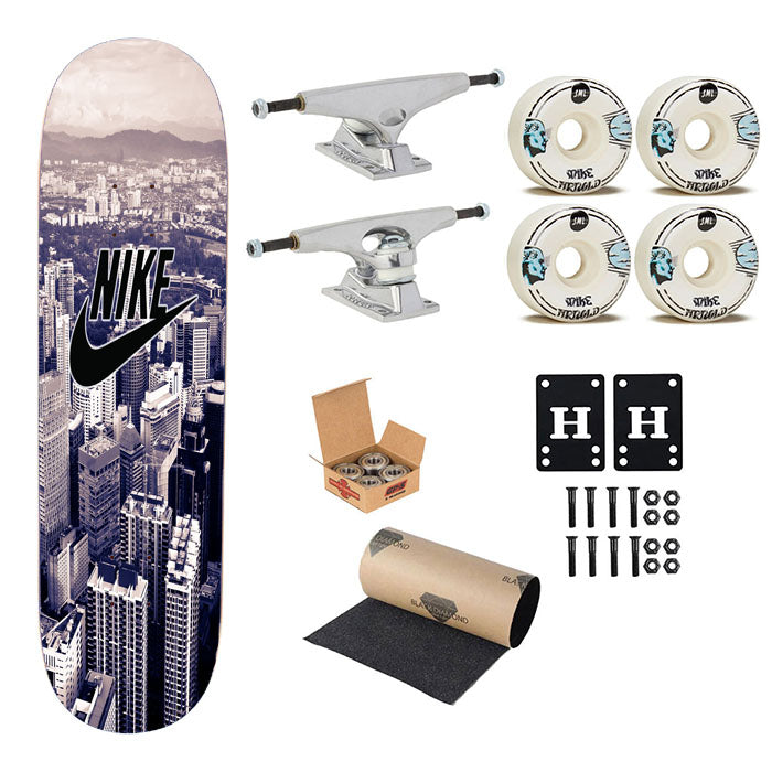 Nike City Skyline Skateboard Complete Board 8.0" X 31.75"