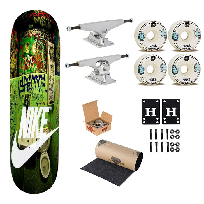 Nike Closed Art Mural Skateboard Complete Board 8.0" X 31.75"