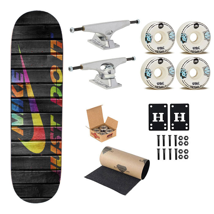 Nike Colorful Embosement Skateboard Complete Board 8.0" X 31.75"