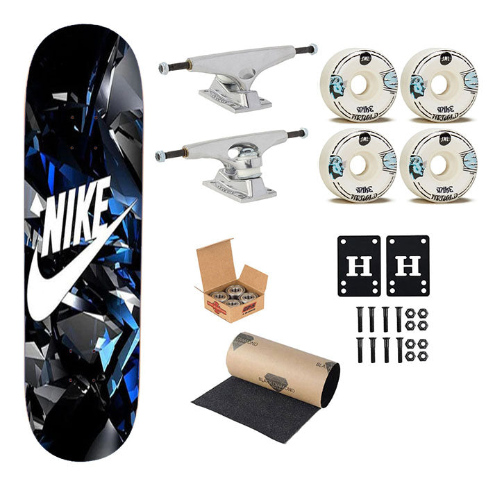 Nike Crystal Logo Skateboard Complete Board 8.0" X 31.75"