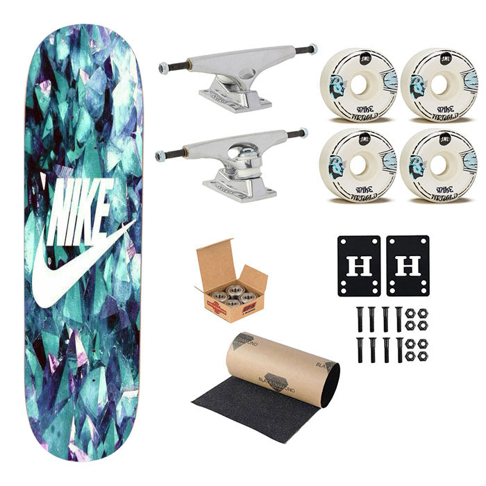 Nike Diamons Skateboard Complete Board 8.0" X 31.75"