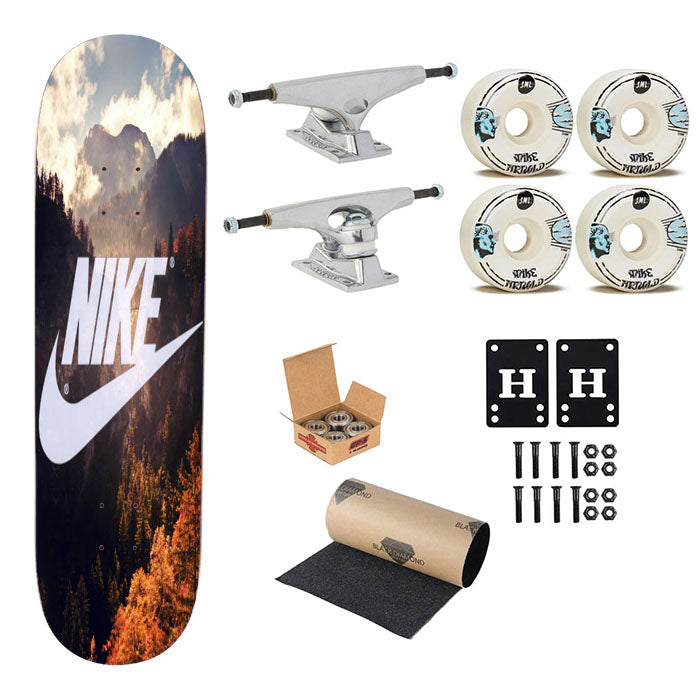 Nike Forest Bike Smule Skateboard Complete Board 8.0" X 31.75"