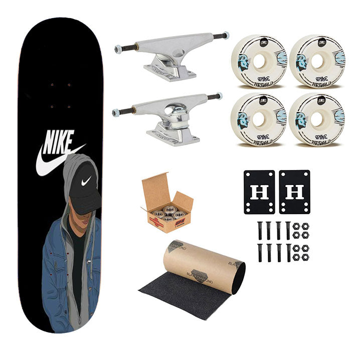 Nike Hype Hoodie Skateboard Complete Board 8.0" X 31.75"