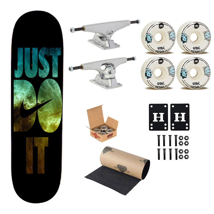 Nike Just Do It Galaxy Nebula 2 Skateboard Complete Board 8.0" X 31.75"