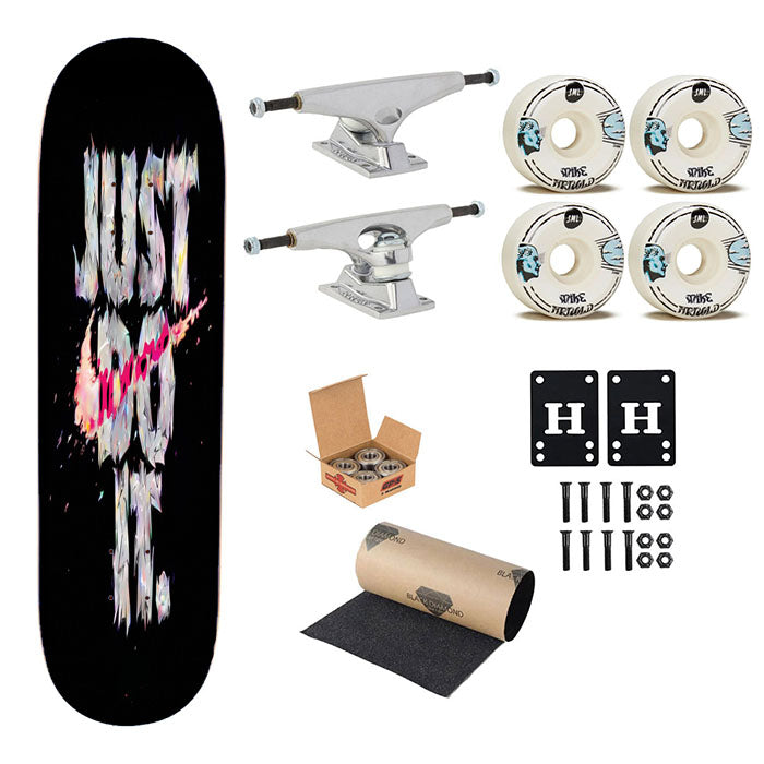 Nike Just Do It Graffiti White Logo Skateboard Complete Board 8.0" X 31.75"