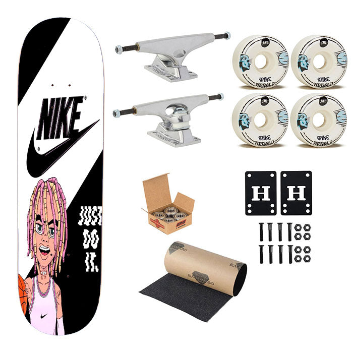 Nike Lil Pump Skateboard Complete Board 8.0" X 31.75"