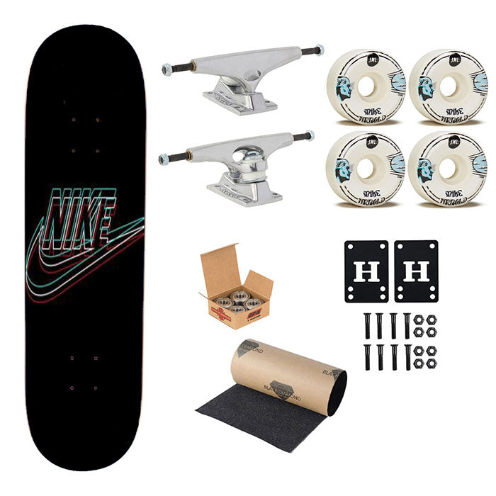 Nike Line Neon Skateboard Complete Board 8.0" X 31.75"