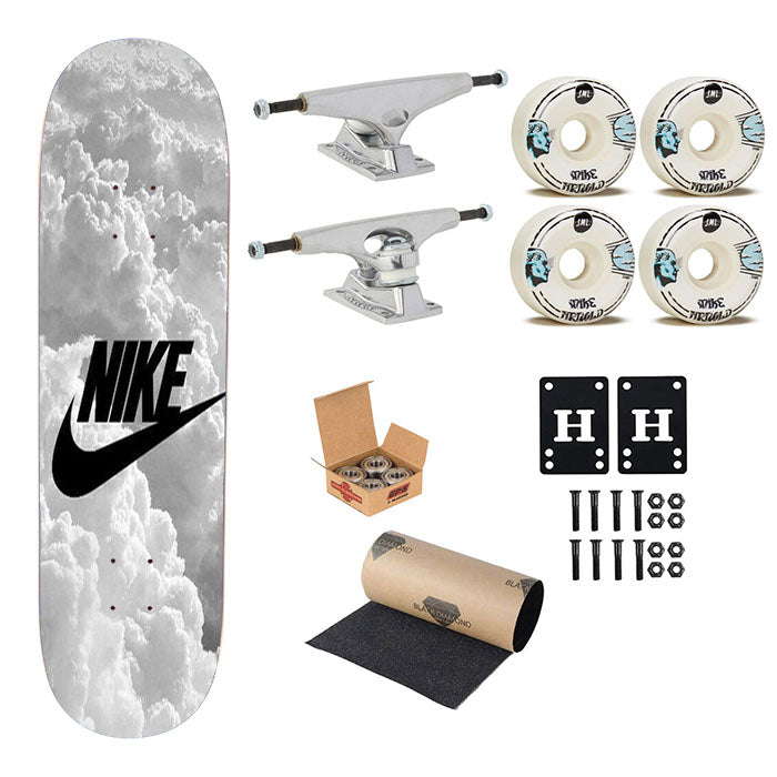Nike Logo Cloud Skateboard Complete Board 8.0" X 31.75"
