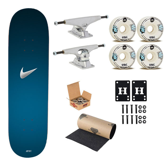 Nike Metal Logo Skateboard Complete Board 8.0" X 31.75"