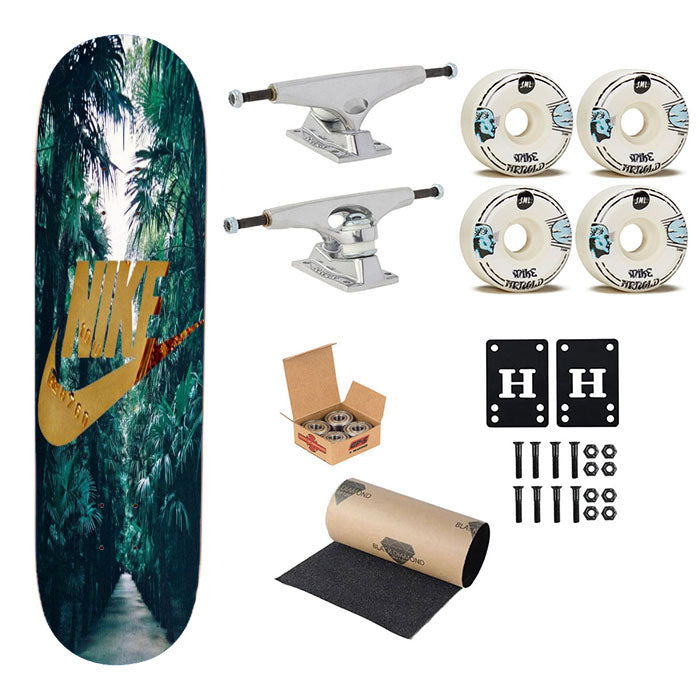 Nike Palm Gold Skateboard Complete Board 8.0" X 31.75"