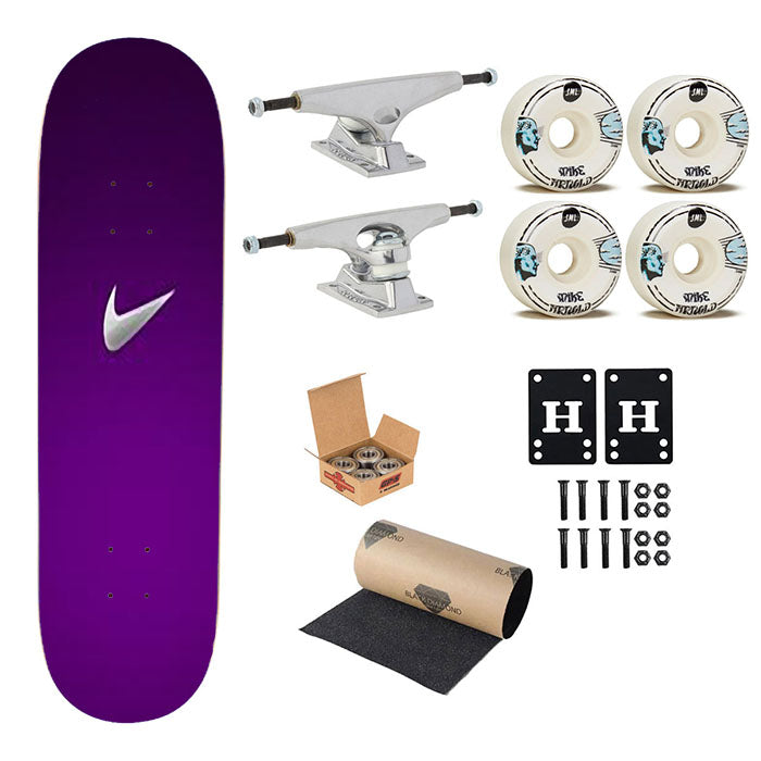 Nike Purple Skateboard Complete Board 8.0" X 31.75"