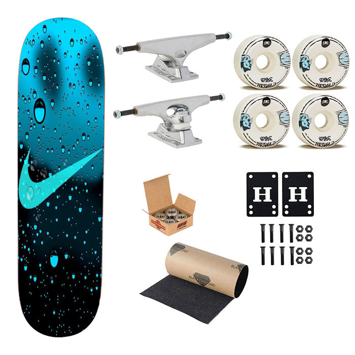 Nike Rain Skateboard Complete Board 8.0" X 31.75"