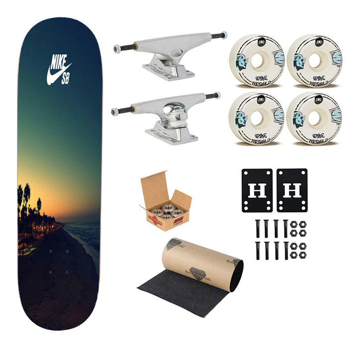 Nike Sb Sea Island Skateboard Complete Board 8.0" X 31.75"