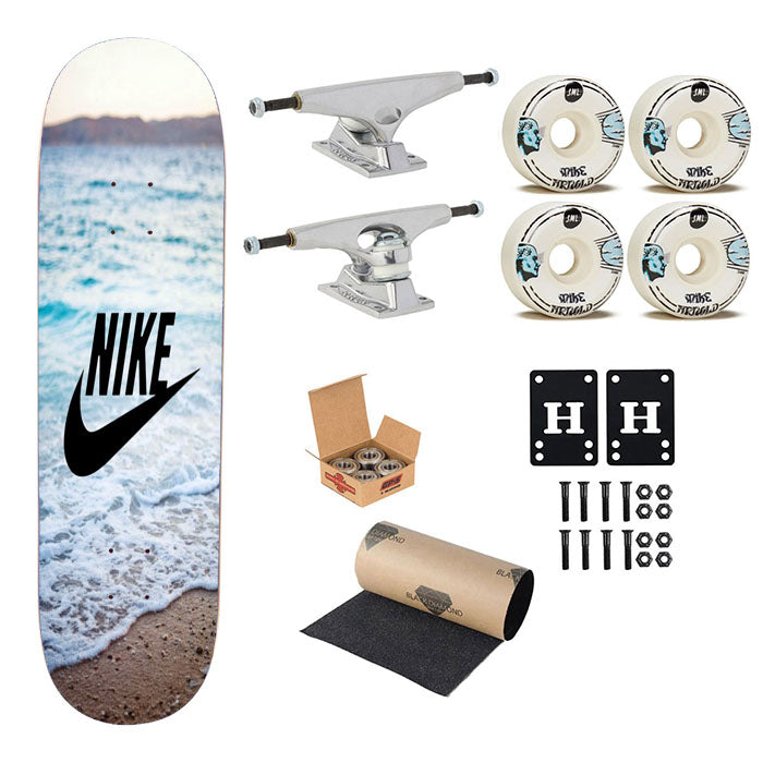 Nike Sea Island Skateboard Complete Board 8.0" X 31.75"