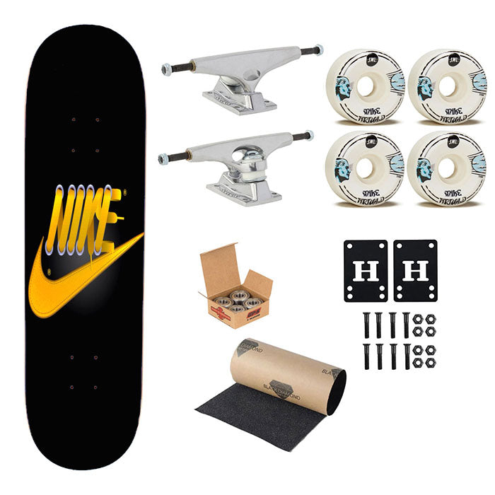 Nike Shoelace Skateboard Complete Board 8.0" X 31.75"