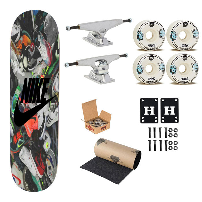 Nike Shoes Collage Skateboard Complete Board 8.0" X 31.75"