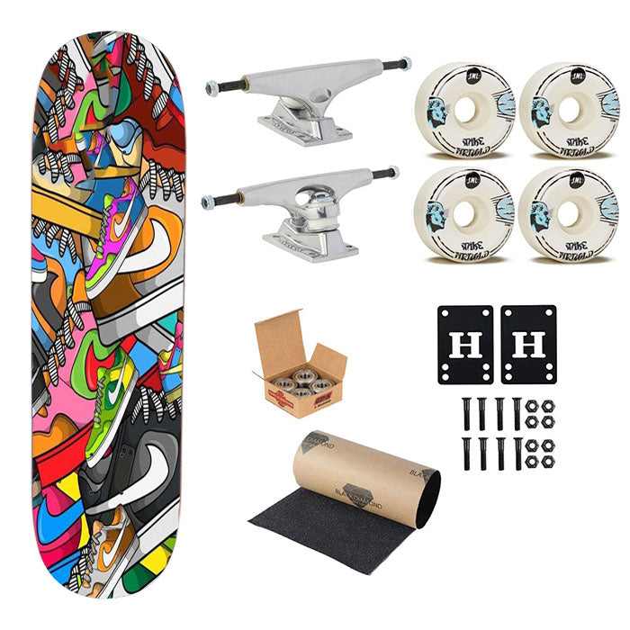 Nike Sneakers Skateboard Complete Board 8.0" X 31.75"