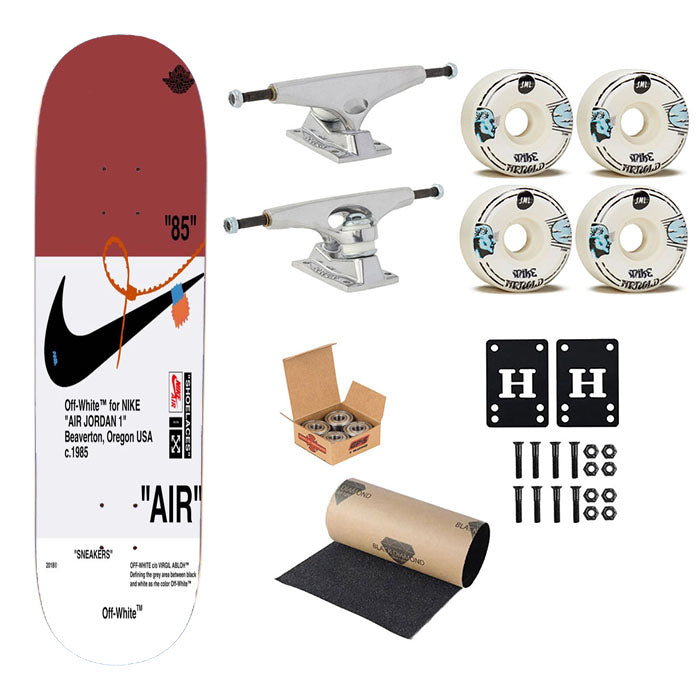 Nike X Off White Skateboard Complete Board 8.0" X 31.75"