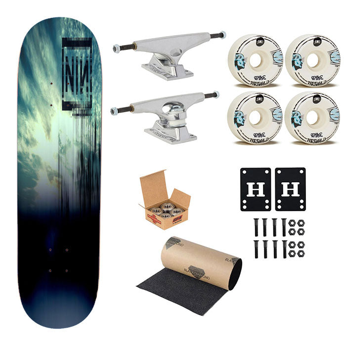 Nine Inch Nails Art Skateboard Complete Board 8.0" X 31.75"
