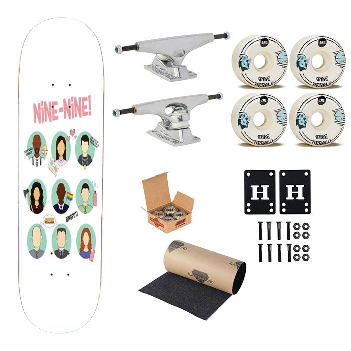 Nine Nine Characters - B99 Skateboard Complete Board 8.0" X 31.75"