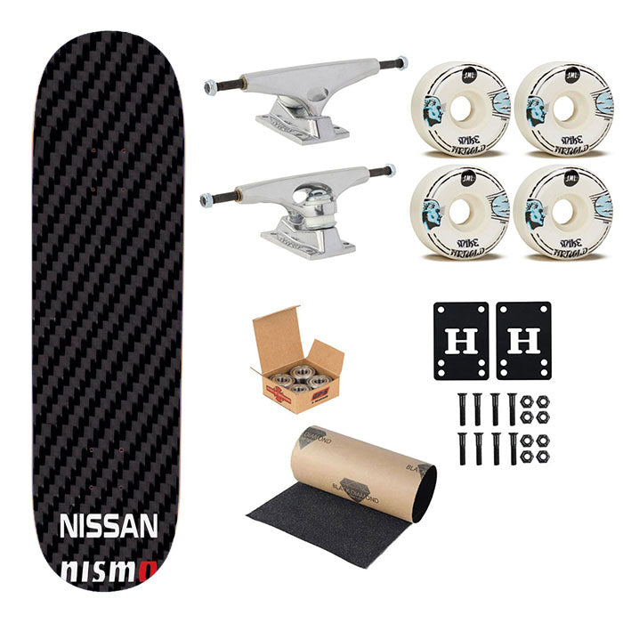 Nissan Nismo Jdm Style Carbon Fiber Skateboard Complete Board 8.0" X 31.75"
