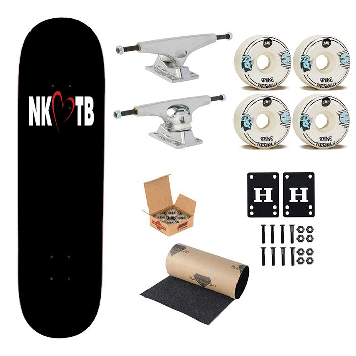 Nkotb Heart Logo Inspired Skateboard Complete Board 8.0" X 31.75"
