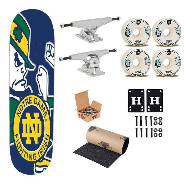 Notre Dame Fighting Irish Logo Wallpaper Skateboard Complete Board 8.0" X 31.75"