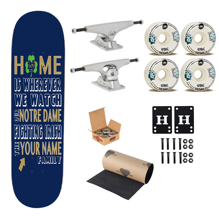 Notre Dame Fighting Irish Personalized Skateboard Complete Board 8.0" X 31.75"