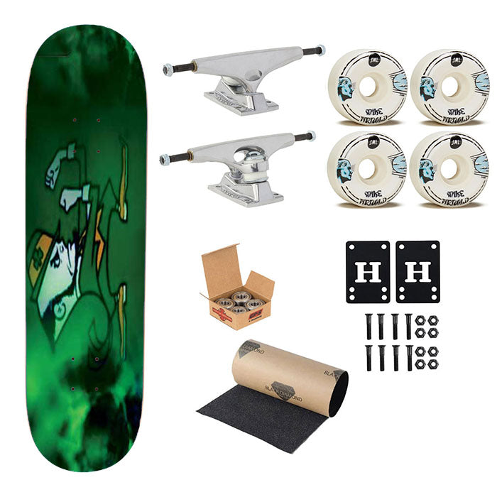 Notre Dame Green Mist Skateboard Complete Board 8.0" X 31.75"