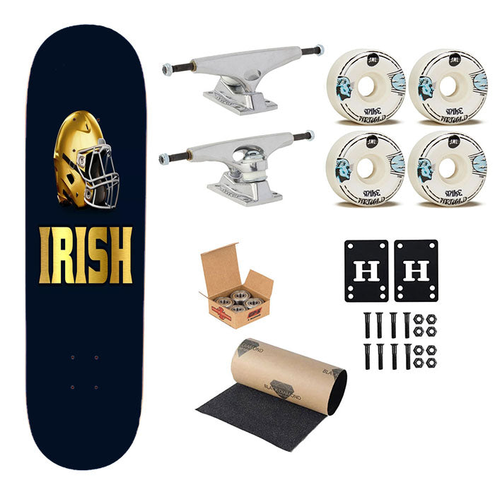 Notre Dame Irish Nd Gold Skateboard Complete Board 8.0" X 31.75"