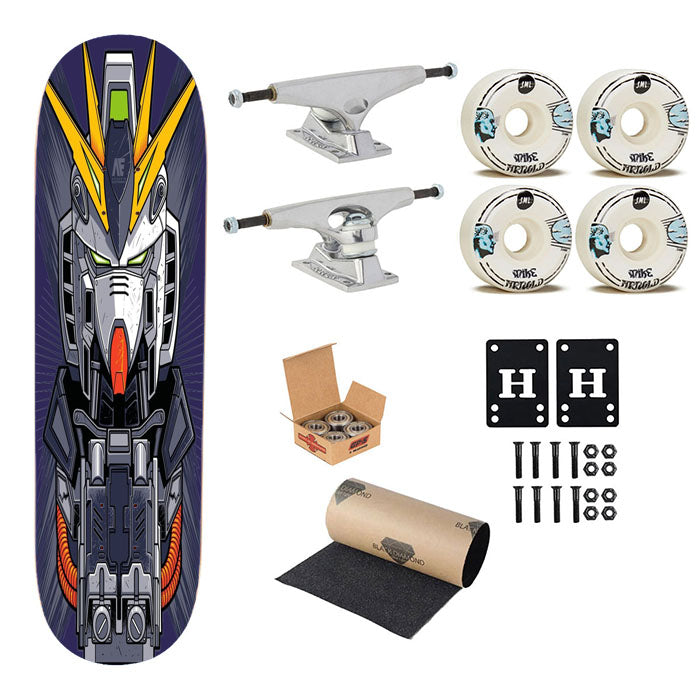 Nu Gundam Mecha Skateboard Complete Board 8.0" X 31.75"