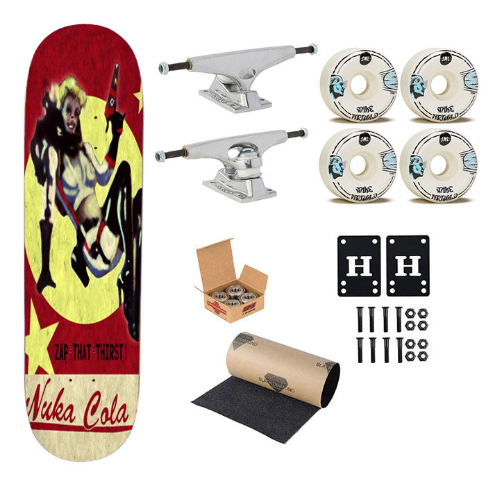 Nuka Cola Zap That Thirst Skateboard Complete Board 8.0" X 31.75"