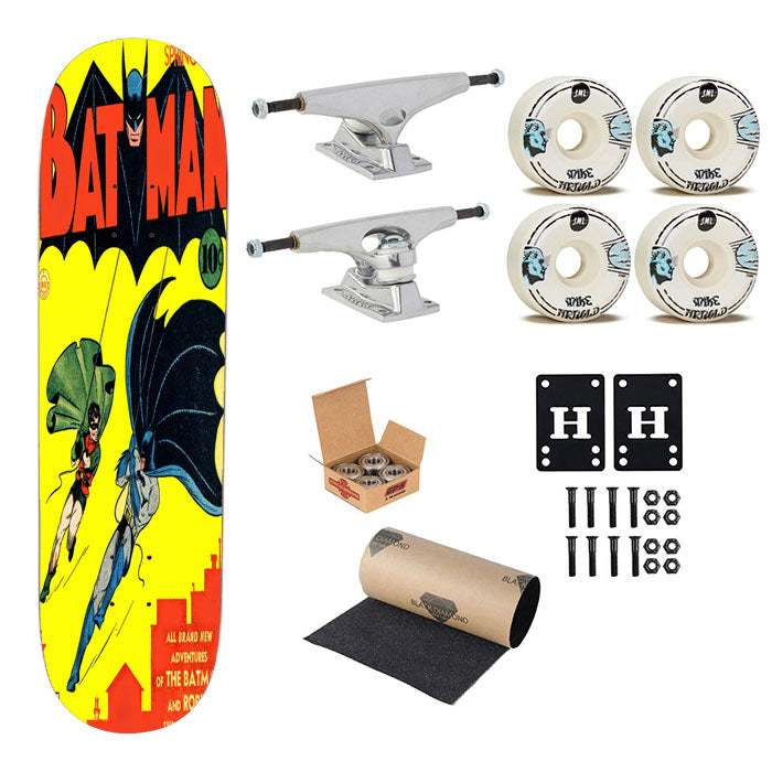 Number 1 Batman Retro Comic Skateboard Complete Board 8.0" X 31.75"