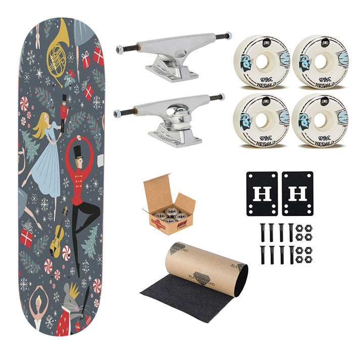 Nutcracker Ballet Pattern - Christmas Skateboard Complete Board 8.0" X 31.75"