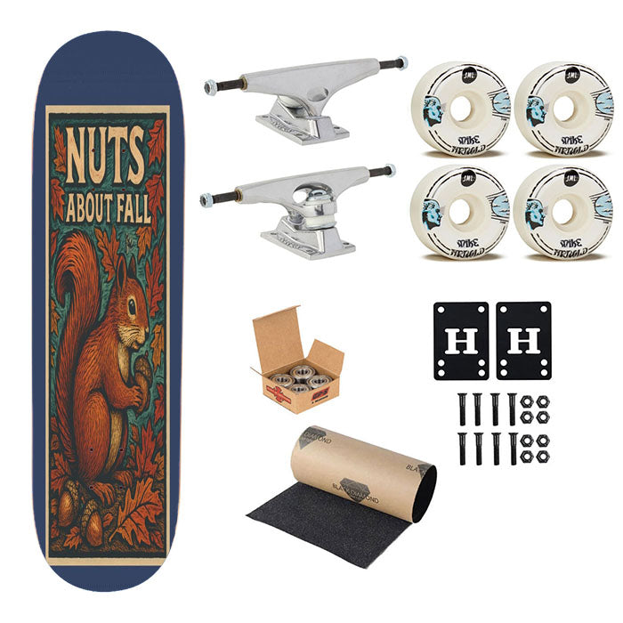 Nuts About Fall Skateboard Complete Board 8.0" X 31.75"
