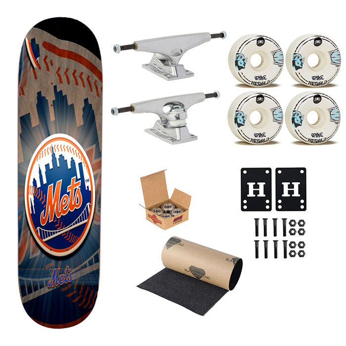 Ny Mets Skateboard Complete Board 8.0" X 31.75"