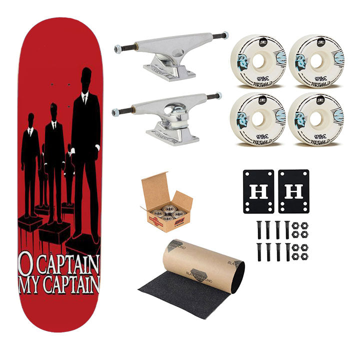 O Captain My Captain Skateboard Complete Board 8.0" X 31.75"