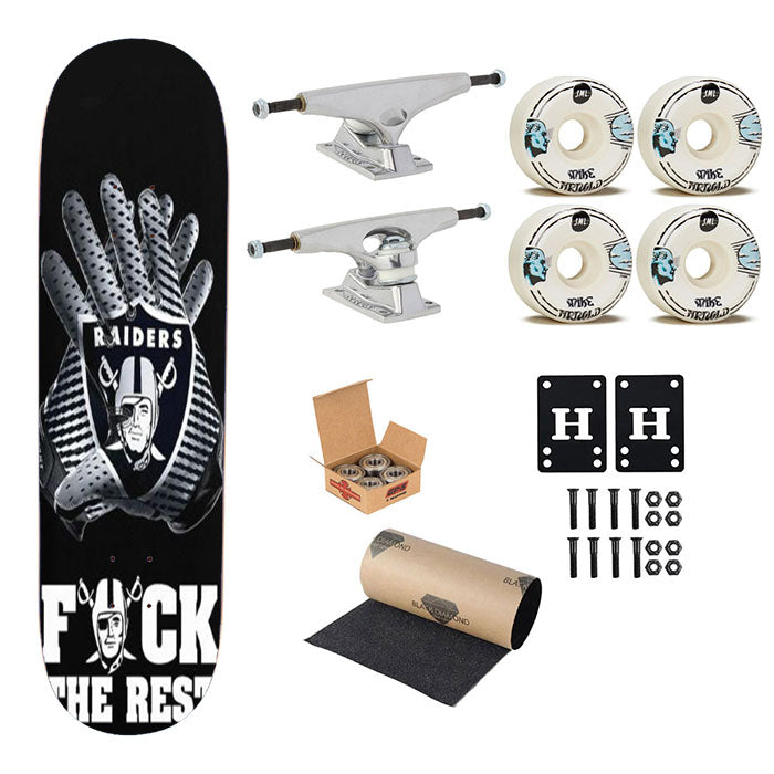 Oakland Raiders The Rest Skateboard Complete Board 8.0" X 31.75"