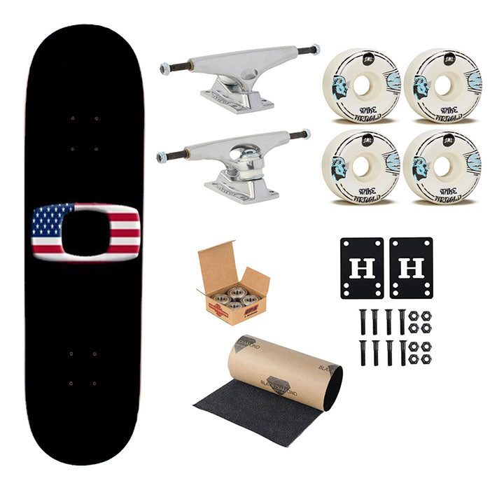 Oakley American Logo Skateboard Complete Board 8.0" X 31.75"