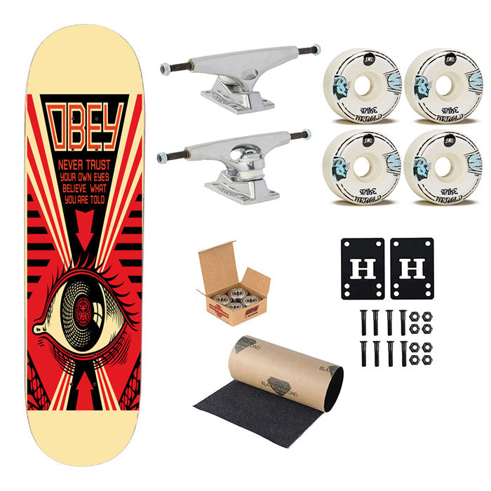 Obey Eye Offset Poster Skateboard Complete Board 8.0" X 31.75"