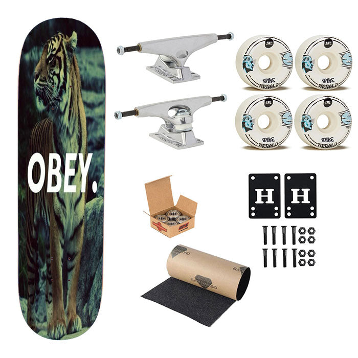Obey Lion Stone Skateboard Complete Board 8.0" X 31.75"