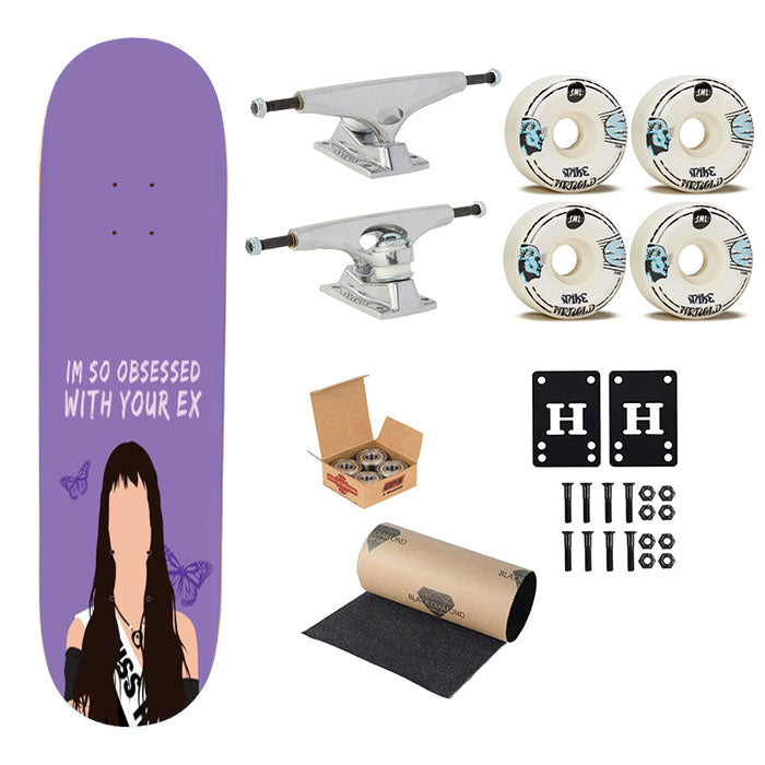 Obsessed With Your Ex Skateboard Complete Board 8.0" X 31.75"