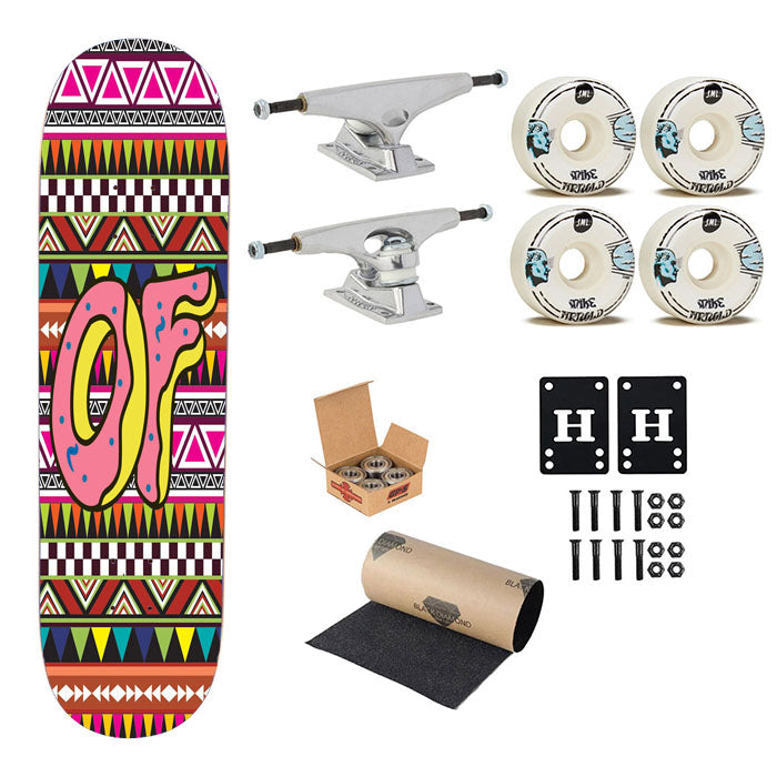 Odd Future Aztec Pattern Skateboard Complete Board 8.0" X 31.75"