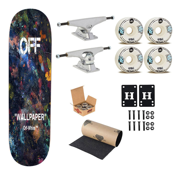Off-White Wallpaper Skateboard Complete Board 8.0" X 31.75"