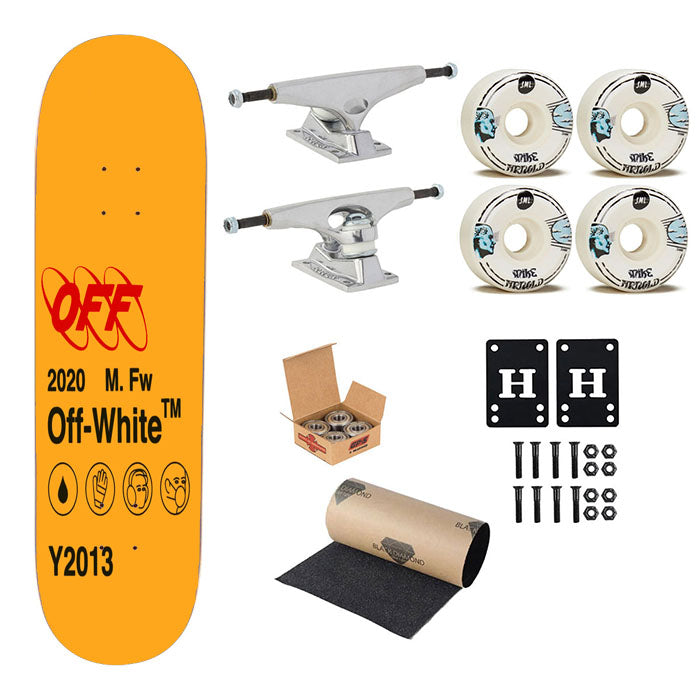 Off White 00 Y0 Skateboard Complete Board 8.0" X 31.75"