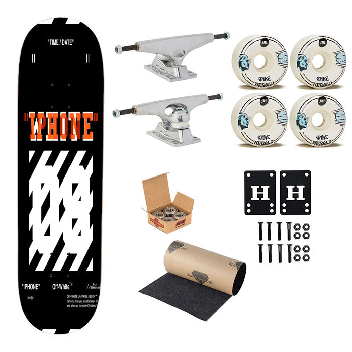 Off White 08 Skateboard Complete Board 8.0" X 31.75"